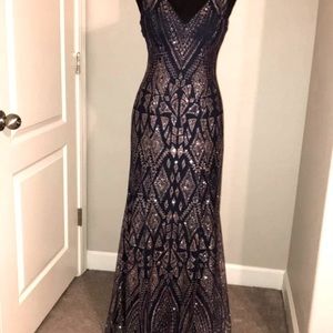 Beautiful formal long maxi sip up dress size 1/2